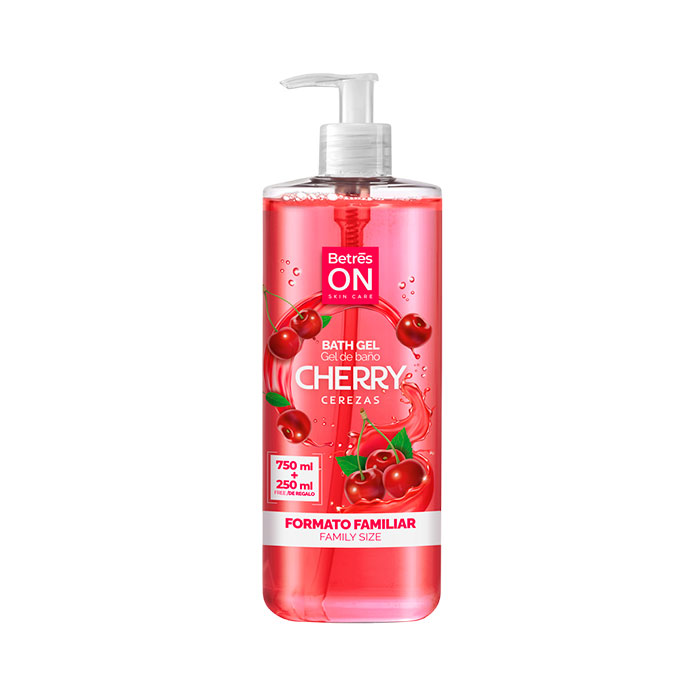 Betres On Gel de Baño Cereza Formato Familiar 750ml + 250ml Regalo