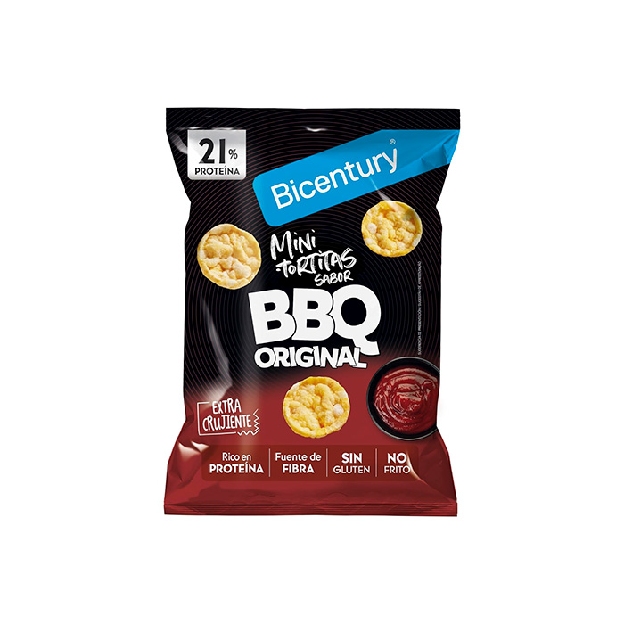 Bicentury Mini Tortitas Sabor Bbq Original 60 g