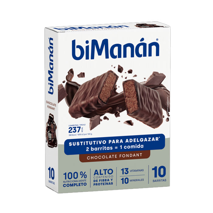 Bimanán Barrita Beslim Chocolate Negro Fondant 10 Uds