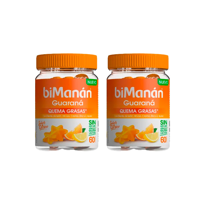 Bimanán Gummies con Guaraná Quema Grasas Duplo 60 + 60 Gominolas