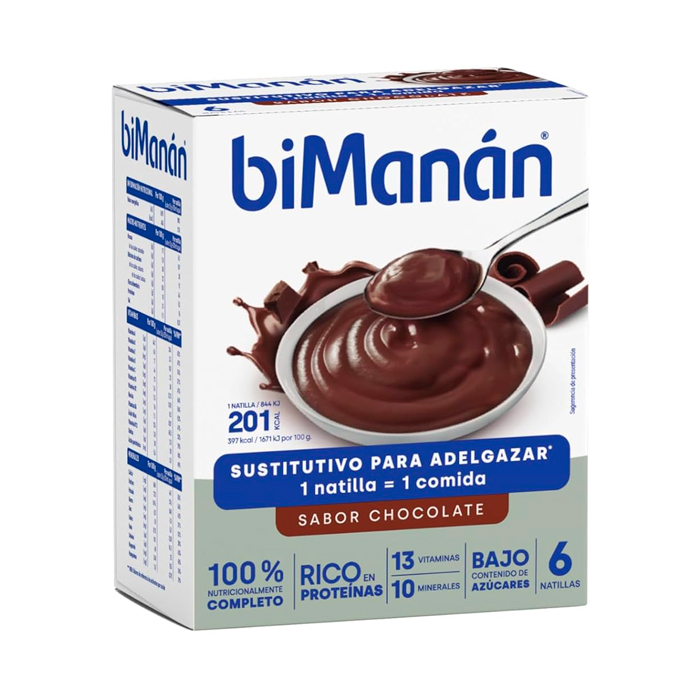 Bimanán Natilla Sustitutiva de Chocolate 6 Unidades