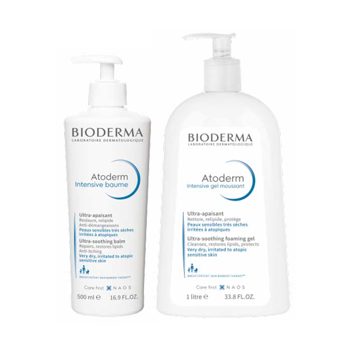 Bioderma Pack Atoderm Intensive Baume 500ml + Atoderm Intensive Gel Moussant 1000ml