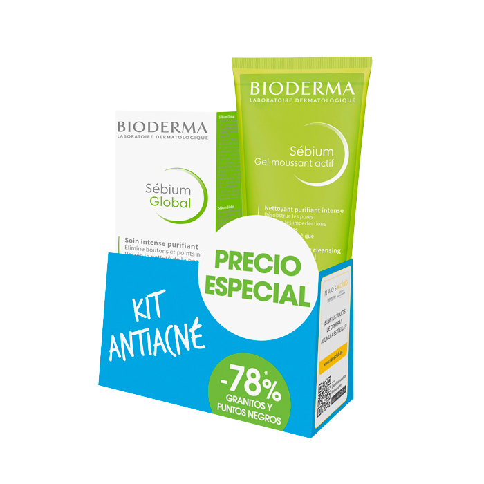 Bioderma Pack Sebium Global 30ml + Sebium Gel Moussant Actif 200ml
