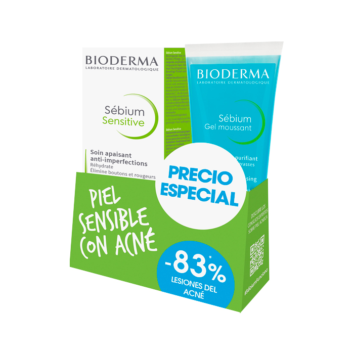 Bioderma Pack Sebium Sensitive 30ml + Sebium Gel Moussant 100ml