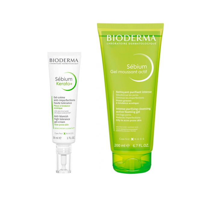 Bioderma Sébium Kerato+ 30ml + Sébium Gel Moussant Actif 200ml