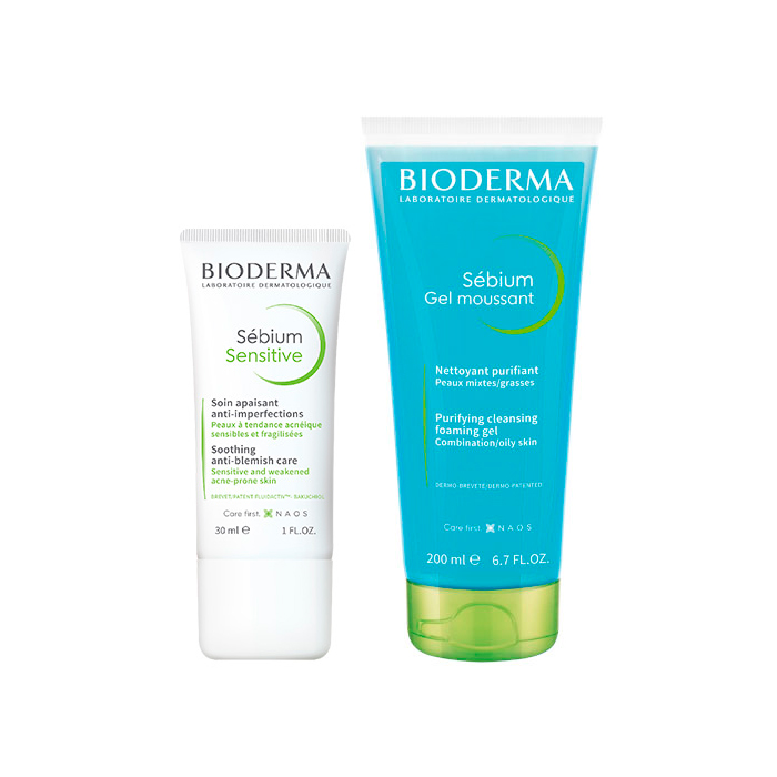 Bioderma Sébium Sensitive Crema 30ml + Sébium Gel Moussant 200ml