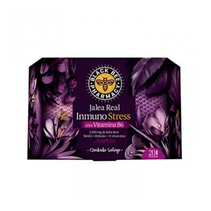 Black Bee Jalea Real Inmuno Stress 20 Ampollas