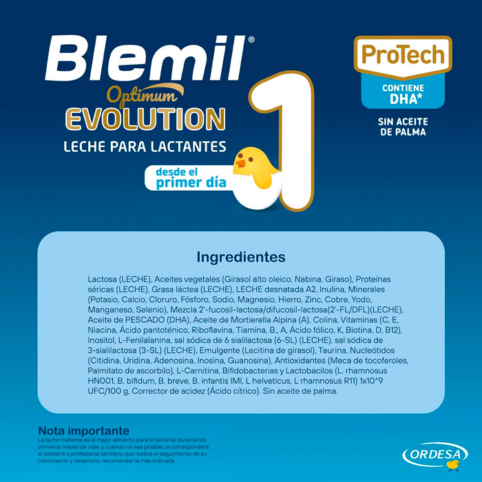 Comprar BLEMIL PLUS 1 OPTIMUM protech 800gr. de BLEMIL