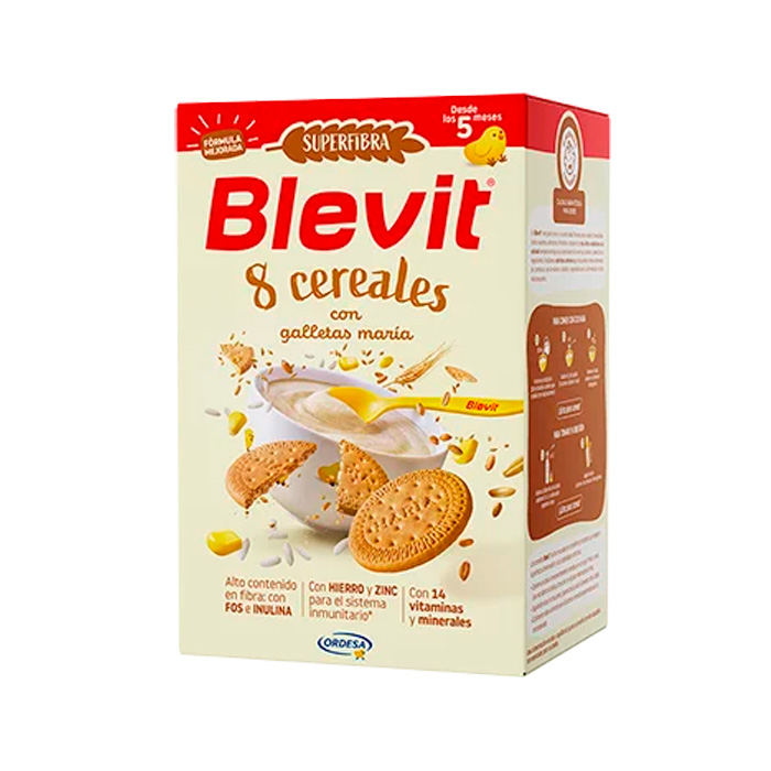 Blevit Superfibra 8 Cereales con Galletas María 500g