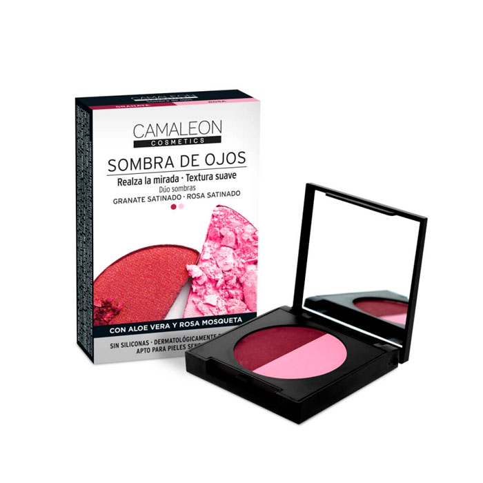 Camaleon Paleta Sombra de Ojos Granate y Rosa