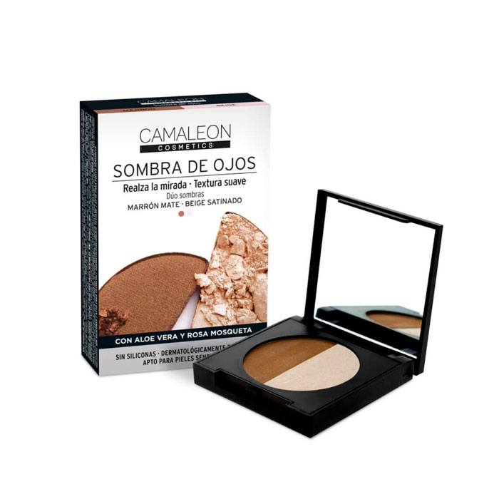 Camaleon Paleta Sombra de Ojos Marron y Beige