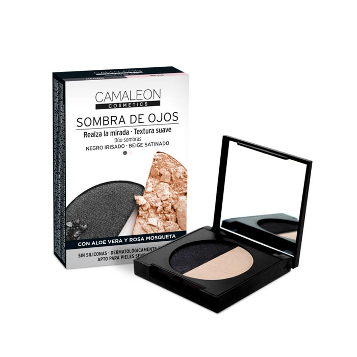 Camaleon Paleta Sombra de Ojos Negro y Beige