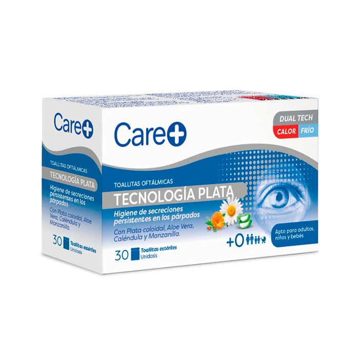 Care+ Toallitas Oftálmicas Tecnología Plata 30 Unidades