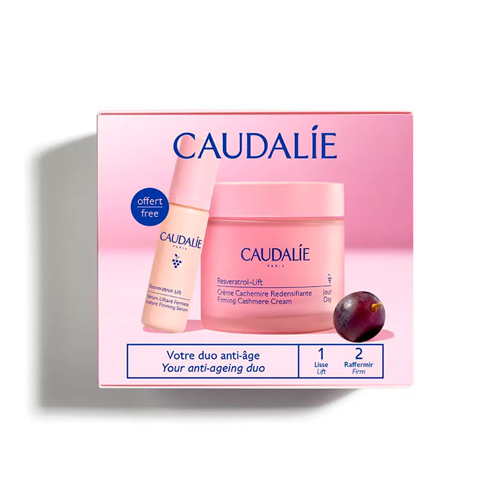 Caudalie Resveratrol Lift Pack Crema Cachemir Redensificante 50ml + Sérum Lifting Firmeza 10ml