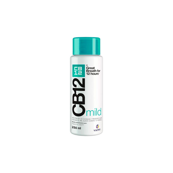 Cb12 Enjuague Bucal Halitosis Sabor Menta Suave Sin Alcohol 250ml