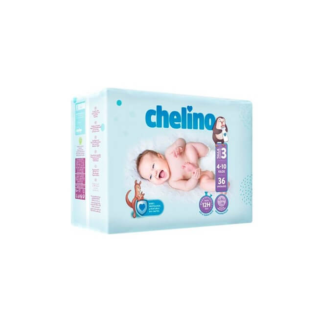 Chelino Nature Pañal Infantil Talla 4 (9-15 kg), 204 Pañales