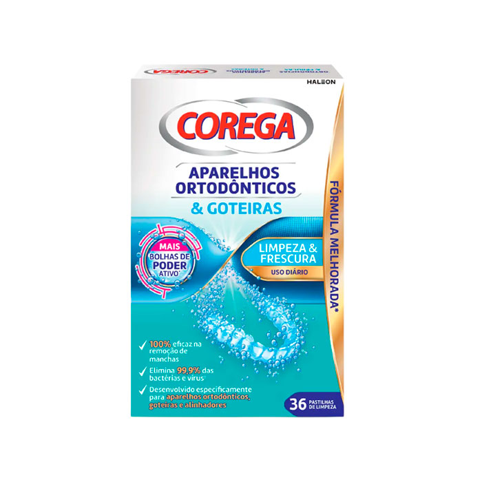 Corega Ortodoncias & Ferulas 36 Tabletas Limpiadoras