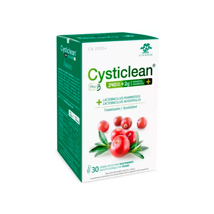 Cysticlean Pro-b 240mg Pac + 2g D-manosa 30 Sobres