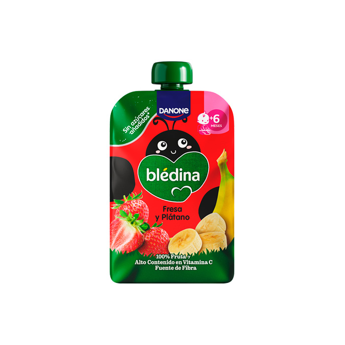 Danone Blédina Bolsita Fresa y Plátano 100g