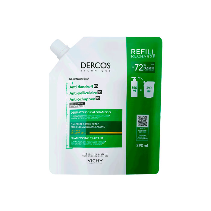 Dercos Champú Anticaspa Ds Cabello Seco Ecorefill 390ml