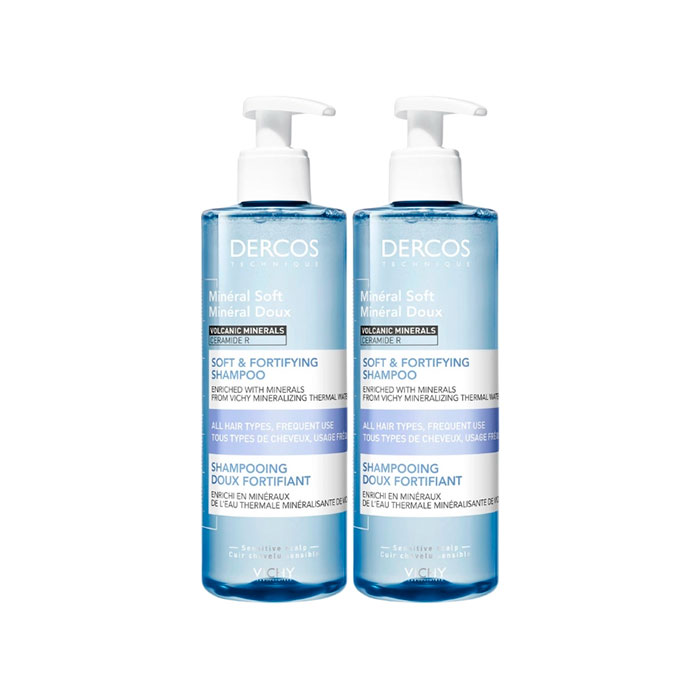 Dercos Mineral Champú Suave y Fortificante Duplo 400ml + 400ml