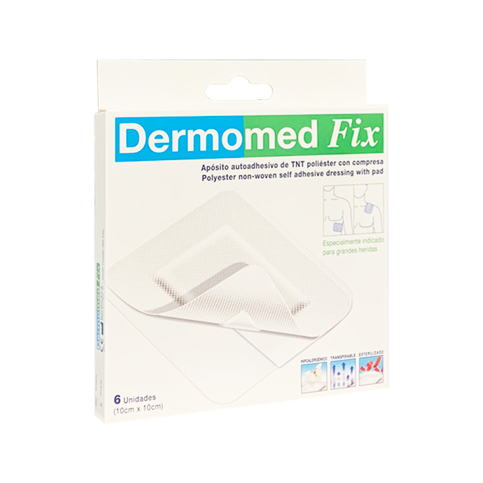 Dermomed Fix Apósito Autoadhesivo 10cm X 10cm 6 Unidades