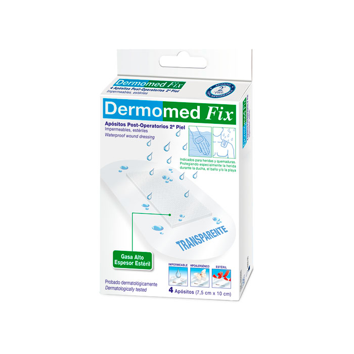 Dermomed Fix Aposito Transparante 7,5cm X 10cm 4 Unidades