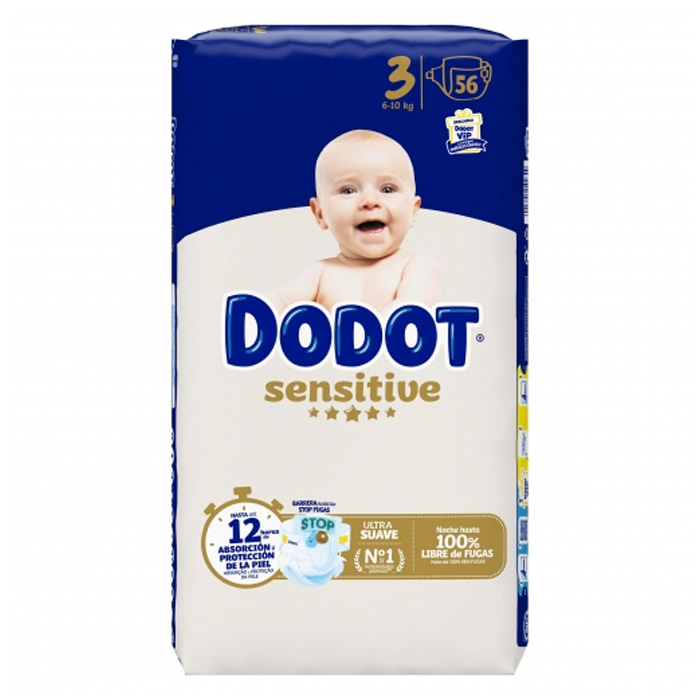 Dodot Sensitive T-3 56 Pañales