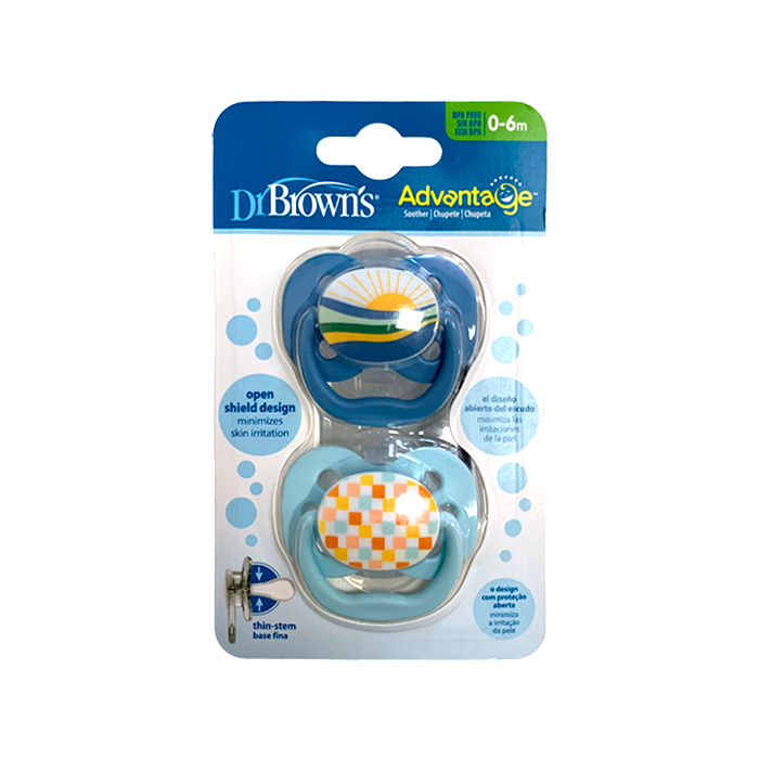 Dr Brown´s Pack Chupetes Advantage 0-6m Azules