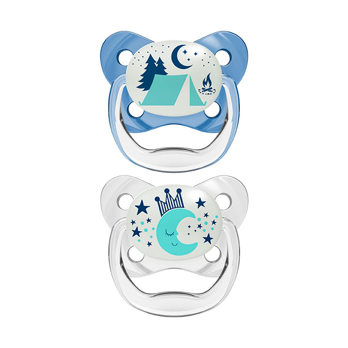 Dr Brown´s Pack Chupetes Prevent Nocturno 6-18m Azul Transparente