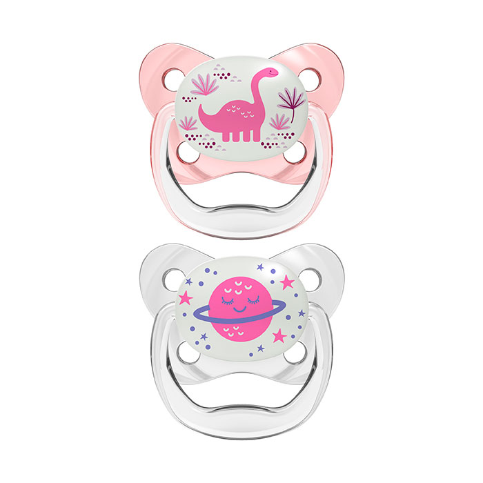 Dr Brown´s Pack Chupetes Prevent Nocturno 6-18m Rosa Transparente