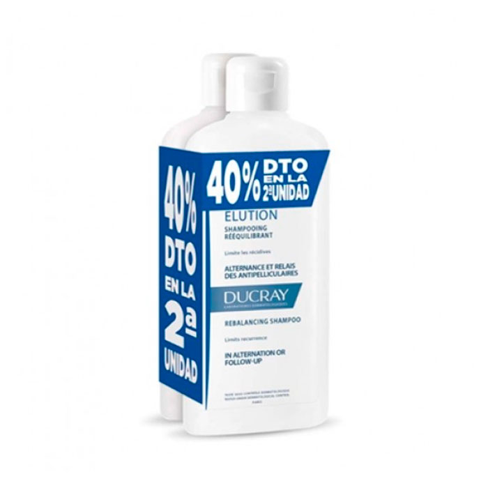 Ducray Elucion Champú Reequilibrante Duplo 400ml + 400ml