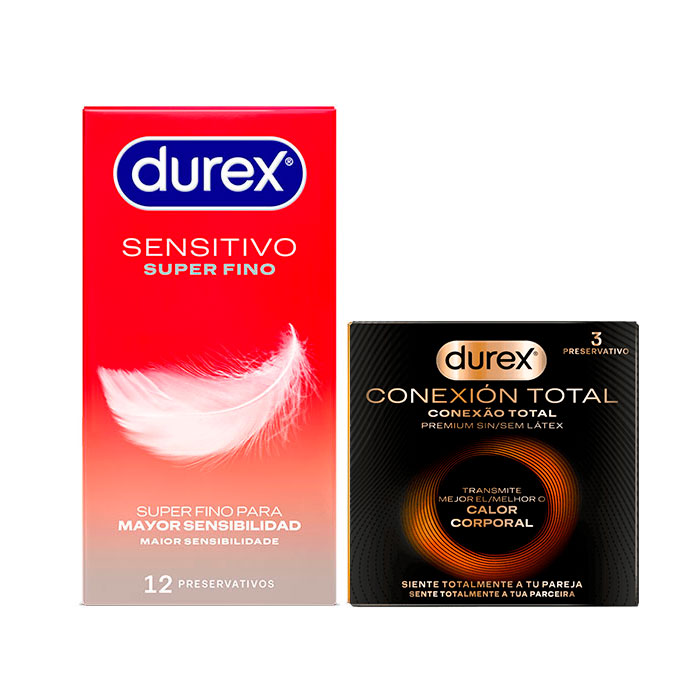 Durex Preservativos Sensitivo Super Fino 12 Uds + Conexión Total 3 Uds