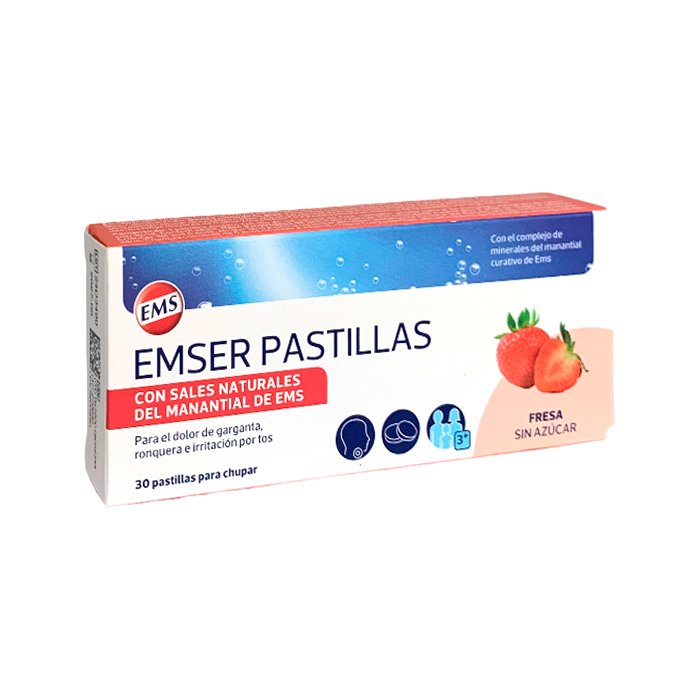 Emser Pastillas Fresa Sin Azúcar 30 Unidades
