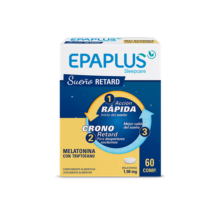 Epaplus Sleepcare Melatonina Retard con Triptófano 60 Comprimidos