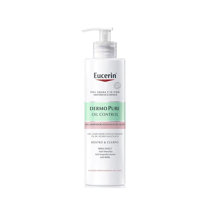 Eucerin Dermopure Oil Control Gel Limpiador Triple Efecto 400ml