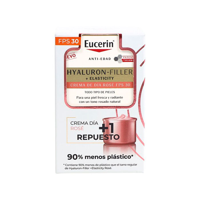 Eucerin Hyaluron-filler + Elasticity Día Rosé Fps 30 50ml + Recarga