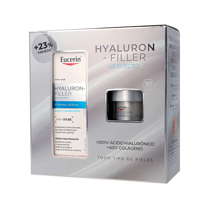 Eucerin Hyaluron-filler Pack +3x Effect Sérum Reafirmante30 ml + Crema de Día Fps 30 20ml