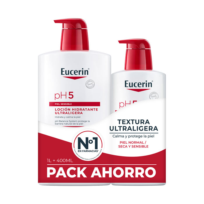Eucerin Ph5 Loción Hidratante Ultraligera Pack Ahorro 1000ml + 400ml