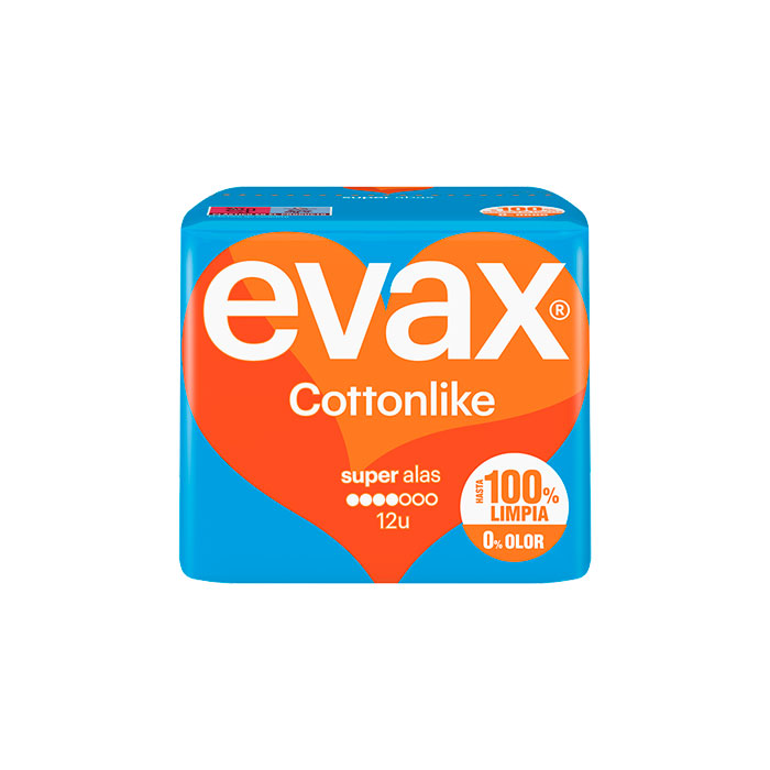 Evax Cottonlike Super Alas 12 Compresas
