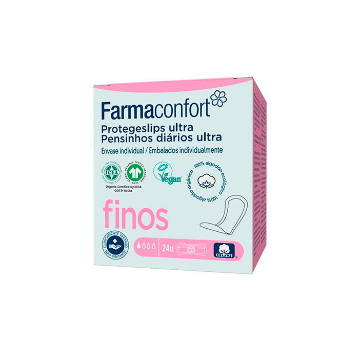 Farmaconfort Protegeslips Ultra 100% Algodón 24 Unidades