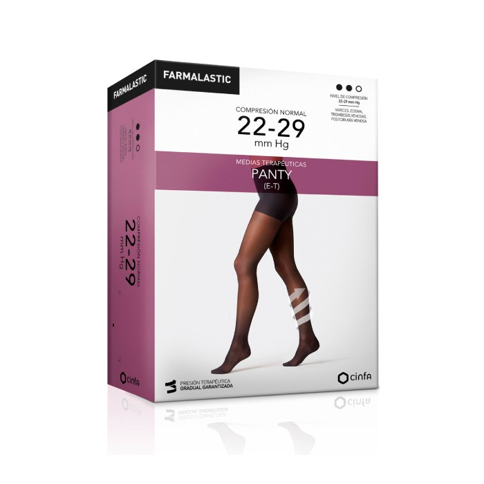 Farmalastic Medias Terapéuticas Panty Compresión Normal Beige Talla g 22-29mm Hg