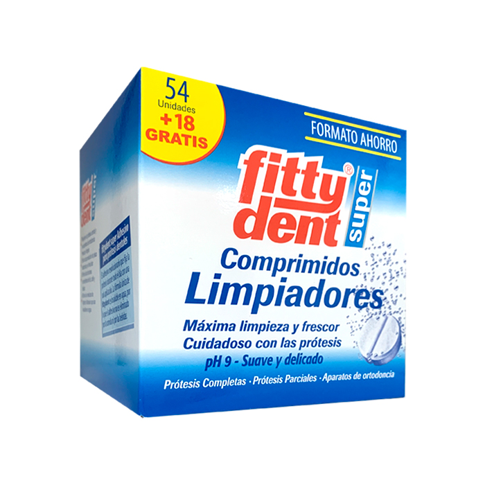 Fittydent Super Comprimidos Limpiadores 72 Unidades
