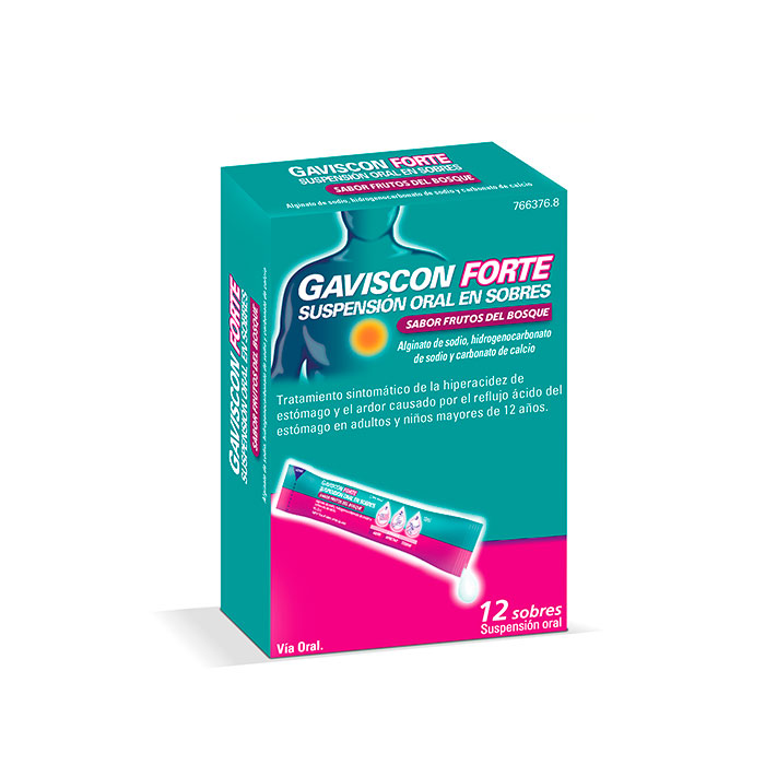 Gaviscon Forte Suspensión Oral Sabor Frutos Del Bosque 12 Sobres