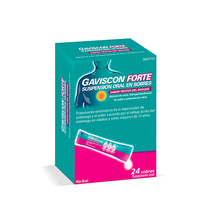 Gaviscon Forte Suspensión Oral Sabor Frutos Del Bosque 24 Sobres