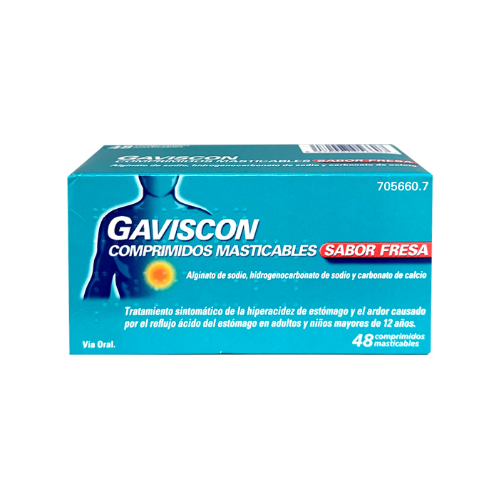 Gaviscon Sabor Fresa 48 Comprimidos Masticables