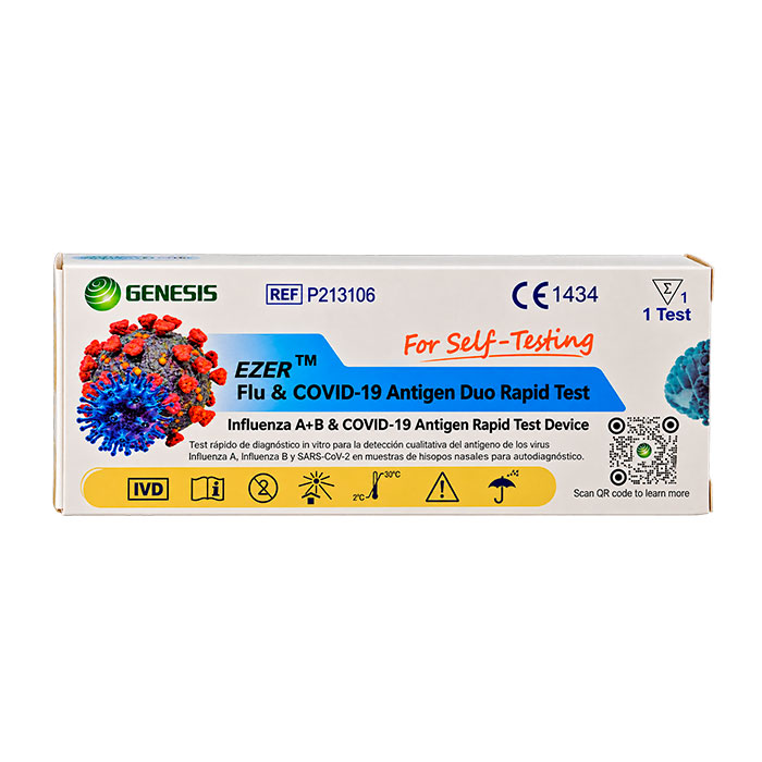 Genesis Test Duo Gripe A, Gripe B y  Covid-19 1 Unidad