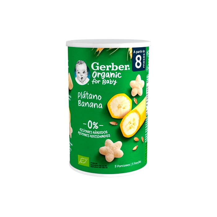 Gerber Puffs Snack Ecológico Plátano 35g