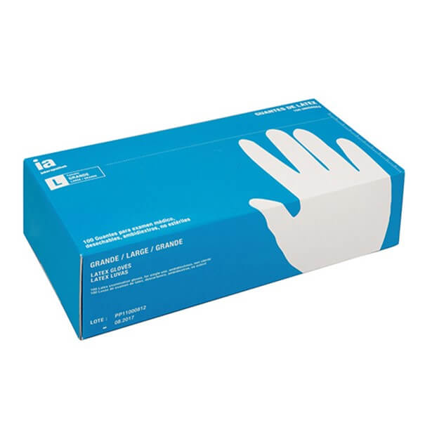 Guantes Latex Talla Grande 100 Unidades