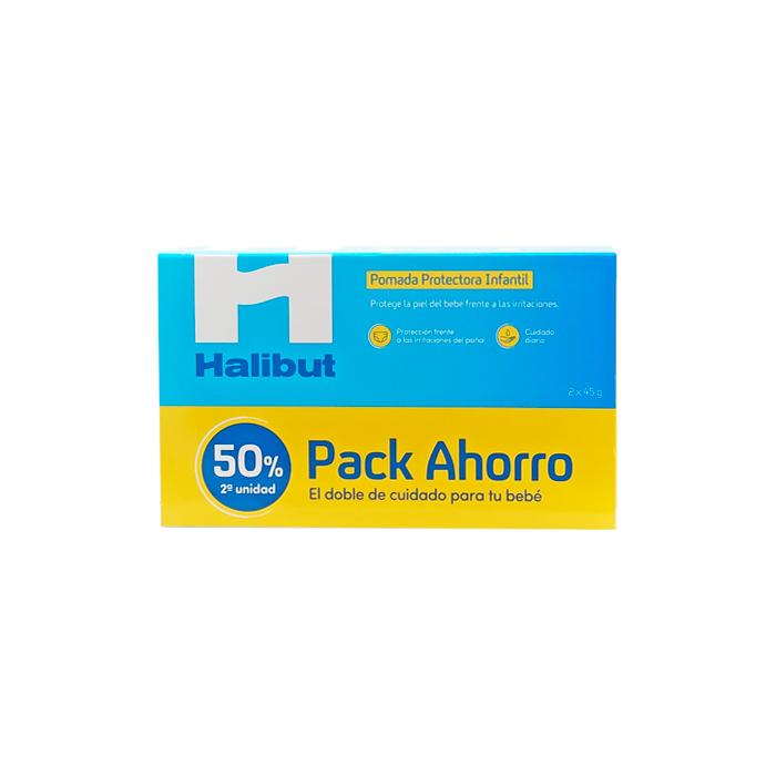 Halibut Pomada Protectora Infantil Duplo 45g + 45g
